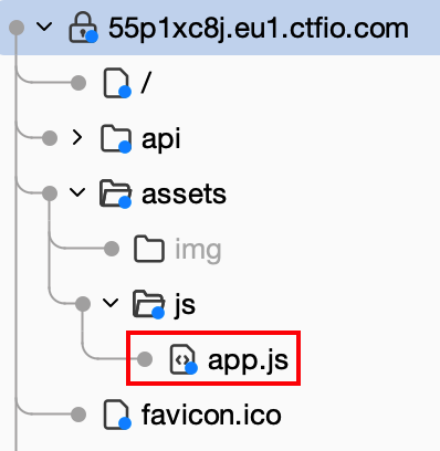 Sensitive information in app.js