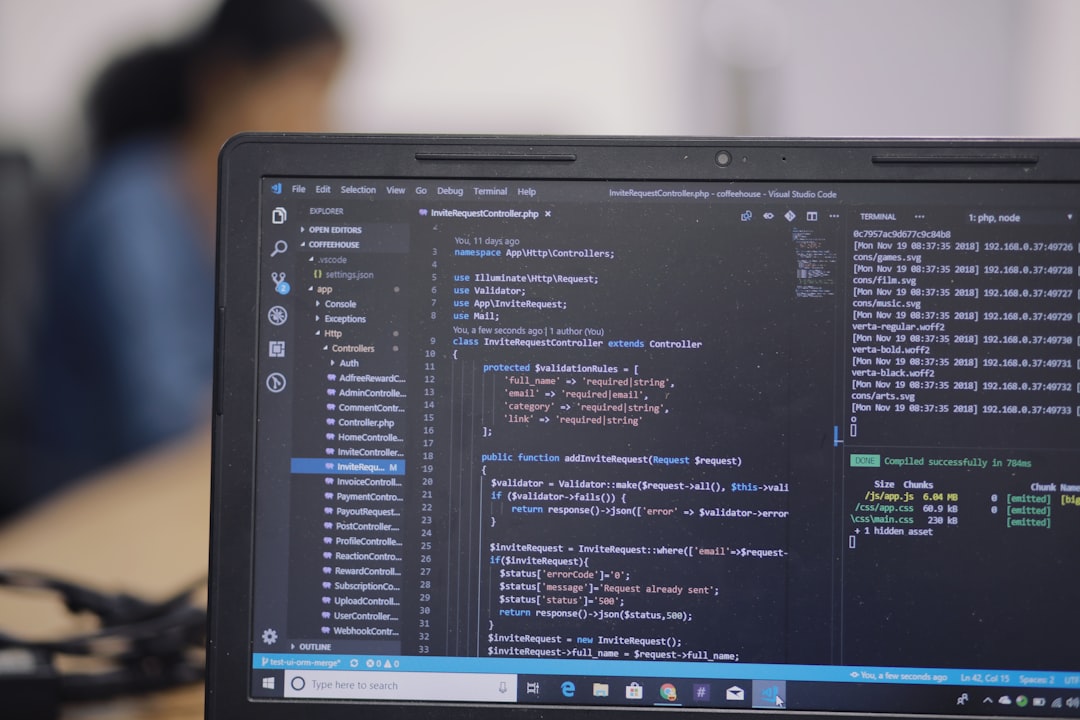 Close-up of a developer's screen reviewing application code as part of OWASP Top 10 testing